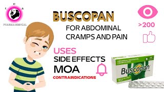 Painkiller BuscopanTab Hyoscine Butylbromide 10mg  Scopolamine  USES  Benefit  Abdomin cramps [upl. by Lorrin]