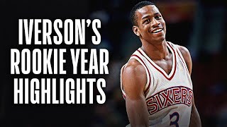 Allen Iverson Rookie Year Highlights  NBA Vault [upl. by Idnat155]