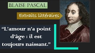 Pensées de Blaise Pascal  Extraits littéraires blaisepascal [upl. by Saito]