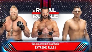 Drew McIntyre vs Brock Lesnar vs Gunther  WWE Royal Rumble 2024  WWE 2k24 Gameplay 4k [upl. by Schilit448]