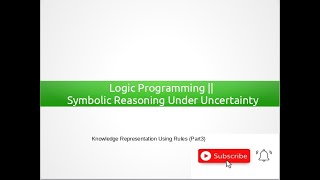 Symbolic Reasoning Under Uncertainty  Logic Programming  Artificial Intelligence [upl. by Forland]