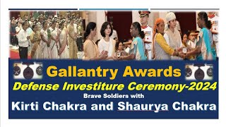 Gallantry Awards in Defence Investiture Ceremony2024 india viws defence gallantryawards video [upl. by Atirma4]