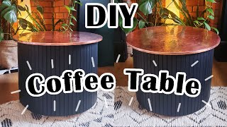 DIY Fluted Coffee Table  Ikea Hack  Wood  Copper [upl. by Heyward]