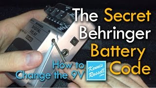 How to Change a Behringer Pedal Battery Shhh Its a Secret [upl. by Ttoile]