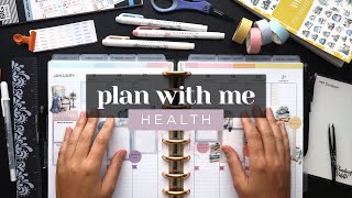 PLAN WITH ME  Health Lined Vertical Weekly Setup in a Classic Happy Planner  Colorful amp Cozy [upl. by Assirat477]