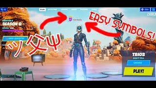 How To Get Text Symbols In Your Fortnite Name 2023 [upl. by Eeladnerb326]