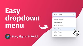 How to design Simple Dropdown in Figma  Easy Figma Tutorial [upl. by Ajnot554]