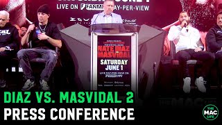 Nate Diaz vs Jorge Masvidal 2 Press Conference Full [upl. by Shaughnessy]