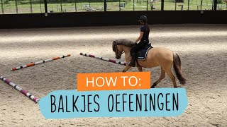 HOW TO oefeningen met BALKJES  117  HorseFitShop [upl. by Notlil274]