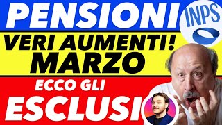 PENSIONI 👉 VERI AUMENTI MARZO 2024💶 CHI SONO I PENSIONATI ESCLUSI [upl. by Vincent342]