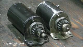 How to replace a starter gear on Briggs and Stratton Starters both rollpin and C clip type [upl. by Eeryn]