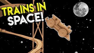 BIGGEST TRAIN DROP EVER amp GOING TO SPACE  Tracks The Train Set Game Gameplay Stunts amp Crashes [upl. by Jaquiss]