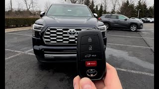 2024 Toyota Sequoia Capstone Smart Entry and Key Fob  Car Conversations [upl. by Dunston]