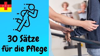 30 Sätze für die Pflegekraft Mobilisation des Patienten  Deutsch lernen [upl. by Arnaldo]