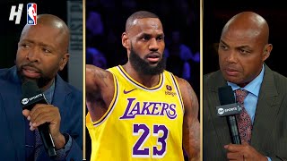 Inside the NBA discuss LeBron James FIRST HALF vs Pelicans  2023 InSeason Tournament Semis [upl. by Opportina]