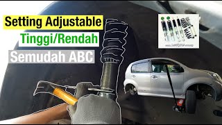 Cara Tinggi Dan Rendah Adjustable Hi Low Soft Hard Kereta adjustablemyvi [upl. by Landon]