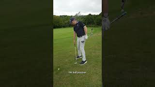 Chipping on a downslope 🔥 drnoelgolf golfcoaching [upl. by Tnilc]