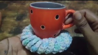 Drink coastersand beautiful ❤️ crochet 🍵 cup coastercrochet [upl. by Knuth]