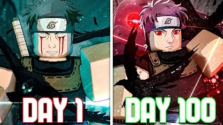 Spending 100 Days as SHISUI UCHIHA in Shindo Life  Roblox [upl. by Statis]