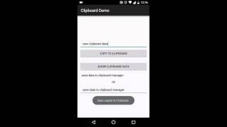 Android Clipboard Manager Demo [upl. by Hudis]