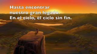 quotCiclo sin Finquot del Rey Leon Letra Spanish version of quotCircle of Lifequot Lyric video [upl. by Lonyer135]