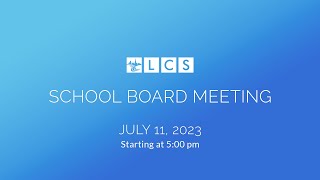 LCS School Board Meeting January 10 2023 [upl. by Ahseer]