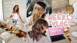 spend the week with me 🐝 hosting book club new hair amp lots of chats [upl. by Eibloc]