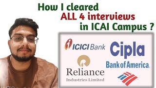 How I cleared All 4 interviews in ICAI Campus [upl. by Afas]