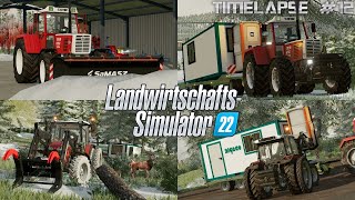 Vom SCHNEE überrascht  WINTERDIENST 💪❄️🚜💨 HOLZRÜCKEPLATZ einrichten 🤔🌳  LS22  Timelapse 12 [upl. by Okoyk]