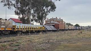 4MA9 SCT intermodal  steel Laverton VIC to Penfield SA 0910 15824 Stawell VIC [upl. by Janeta76]