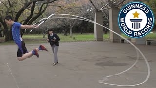 Japanese skipping pro attempts jump rope records  Guinness World Records [upl. by Baelbeer]