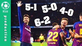 Barcelona DESTROY Real Madrid ● All Goals 50 51 62 40 30  El Clasico [upl. by Hgielra]