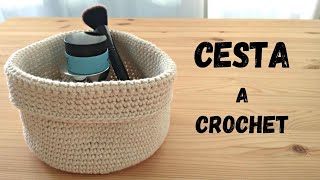 CESTA A CROCHET 03  GANCHILLO FÁCIL  CROCHET SENCILLO  TUTORIAL PASO A PASO  PRINCIPIANTES [upl. by Ecinaej903]