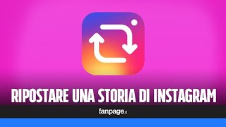 Su Instagram puoi pubblicare il repost delle storie ecco come fare [upl. by Lyndsey]