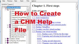 How to Create a CHM or Compiled HTML Help CHM File [upl. by Gildea469]