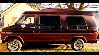 Close Up On Chevy Custom Van Cabinetry Camping Con [upl. by Celin]