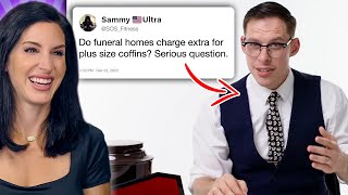 Mortician Answers Burial Questions REACTION intensely interesting [upl. by Narhet152]