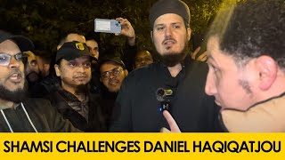 Part 2  Shamsi Challenges Daniel Haqiqatjou  Could He Back Up His Claims  Speakers Corner [upl. by Anihc]