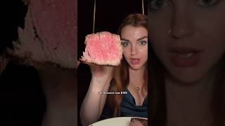 Everything I ate for 450 at a fancy steakhouse in lasvegas foodie shorts steak luxury [upl. by Eillod]