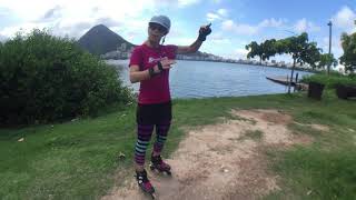 Cómo controlar velocidad y frenar en cuestas con patines inline usando Frenos Cuña con pasos y T [upl. by Zacek]