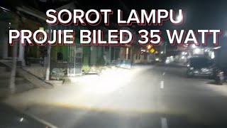 HASIL SOROT lampu PROJIE BILED KACA FILM 40 HITAM di Xenia 2013 R Deluxe [upl. by Welbie]