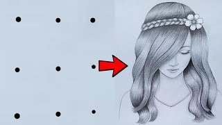 How to draw a girl with cap  Girl drawing easy step by step  Beautiful girl drawing for beginners [upl. by Dovev147]