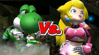 Mario Strikers Charged  Yoshi Vs Peach [upl. by Eirrab]