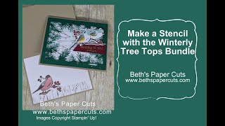 Use the Die Cuts as a Stencil for more Pine Needles  Winterly Tree Tops from Stampin Up [upl. by Lida]