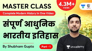 Complete Modern History In One Video  संपूर्ण आधुनिक भारतीय इतिहास एक वीडियो में [upl. by Burra]