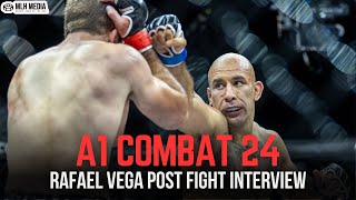 Urijah Fabers A1 Combat 24 Post Fight Interview  Rafael Vega Talks Win In Pro Debut  MLH Media [upl. by Laehcimaj]