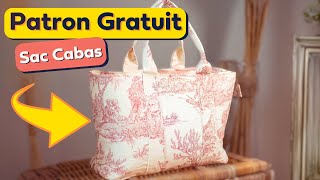 Tuto couture débutant  Sac Cabas Libellule  PATRON GRATUIT [upl. by Lanrev]