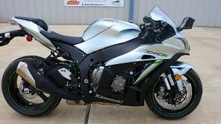 2018 Kawasaki Ninja ZX10R ABS Metallic Matte Fusion Silver Overview and Review [upl. by Elka]