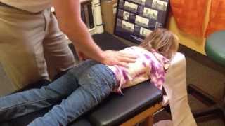 Prestige Chiropractic  6 year old Abi gets a chiropractic adjustment [upl. by Samuella]