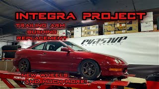 Integra build  Trailing Arm Bushing replacement [upl. by Annawek]